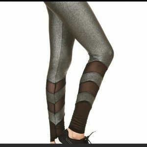 Metalic Mesh Leggings